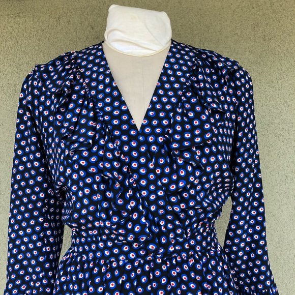 Yves Saint Laurent S/S 1983 vintage silk wrap dress - Picture 5 of 9